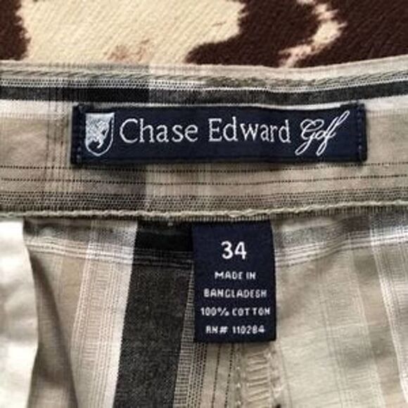 Chase Edward Gray Plaid Shorts Size 34 - Picture 4 of 5